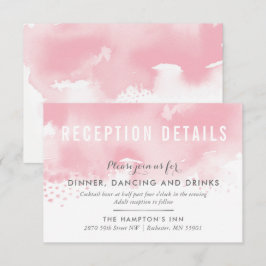 EMPFANG CARD Stilvolles Aquarell Rosa grau Einladung