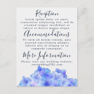 Empfang Cards Begleitkarte