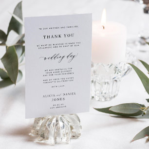 Empfang Danke Schwarz Weiß Hochzeit Platzkarte