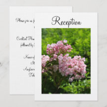 Empfang Einladung Pink Hochzeitsgebirge Laurel