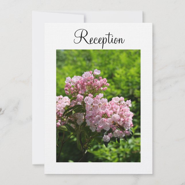 Empfang Einladung Pink Hochzeitsgebirge Laurel (Vorderseite)