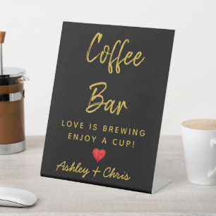 Empfang Hochzeit Kaffee Bar Jubiläum Party Sockelschild