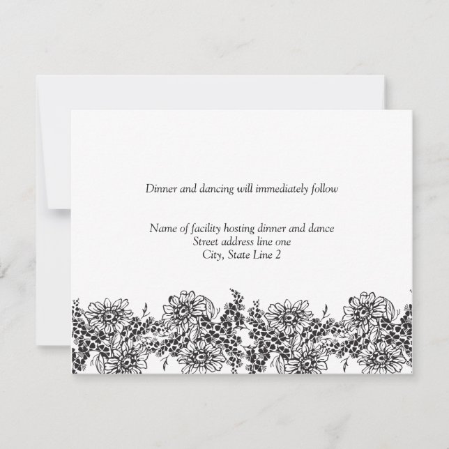 Empfang-Karten für Hochzeiten Einladung (Vorderseite)