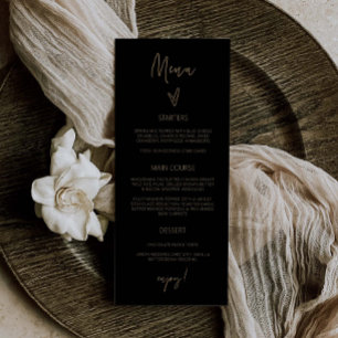 Empfang Menu Wedding Classic Tall Card G400 Menükarte
