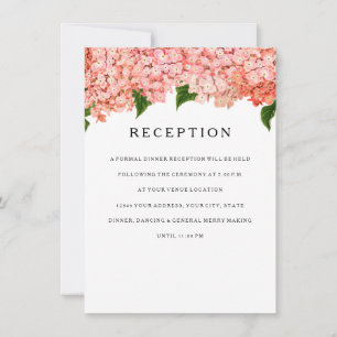 Empfang MODERN Breitband Vintag Hydrangea Einladung