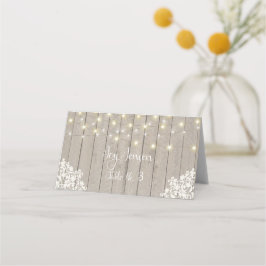 Empfang-Platzkarte für Soft Wood Look Platzkarte