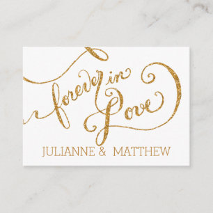 Empfang Platzkarten Script Forever Love Glitzer