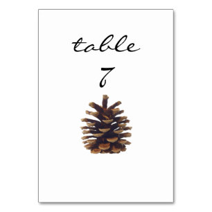 Empfang Tischnummer Rustikale Pinecone