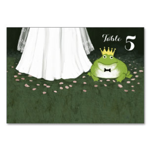 Empfang von Fairy Tale Frog Prince und Braut Tischnummer
