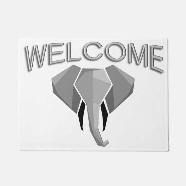 Empfang von Geometrien Elephant Head Fußmatte (Vorderseite)