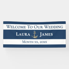 Empfang von Nautical Anchor-Hochzeiten Banner