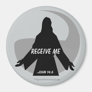 Empfange Mich Johannes 14:6 Bibelzitate Magnet