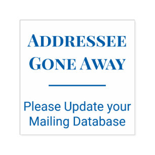 Empfänger weggegangen - nicht an dieser Adresse Permastempel