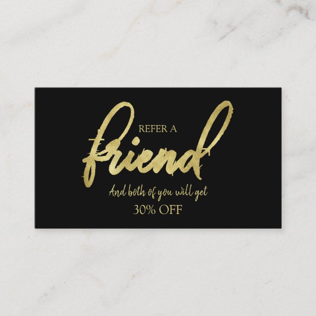 Empfehlen Sie einer Freunde stylish Calligraphy Re Visitenkarte (Vorderseite)