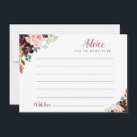 Empfehlungen zu Aquarellbord und Blütenblättern Hinweiskarte<br><div class="desc">Ein schlichtes Blumendesign mit schönen bordeauxroten,  rot-rosa und marineblau-blauen Blume. Sie können die Farben und Textdetails ändern.</div>