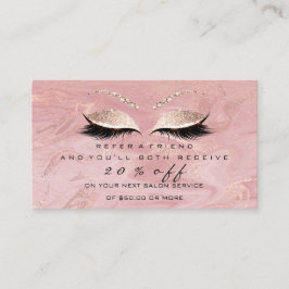 Empfehlungskarte des Salons Rosa Makeup Lashes Mar