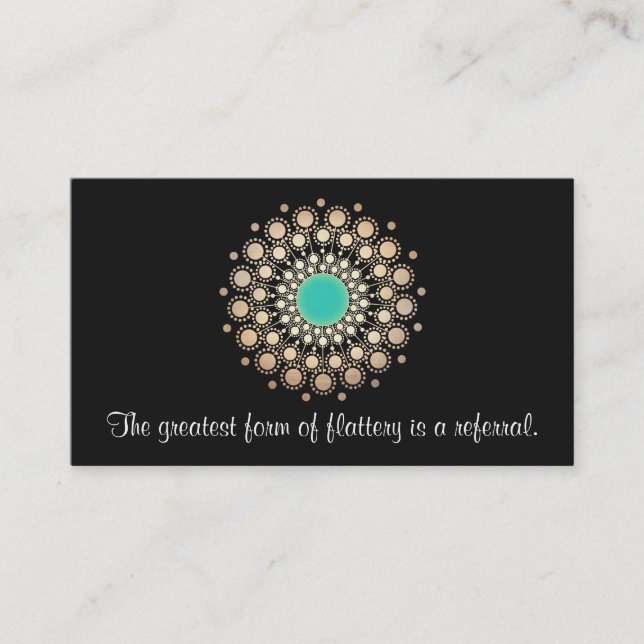Empfehlungskarte für den Lotus Mandala, Gold und B (Vorderseite)