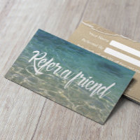 Empfehlungskarte für den Sommer Beach Beauty & Sal