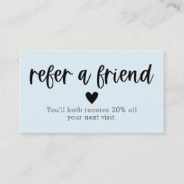 Empfehlungskarte für einen Friend Salon Visitenkarte