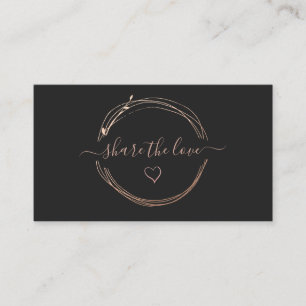 Empfehlungskarte für Rose-Gold-Logos