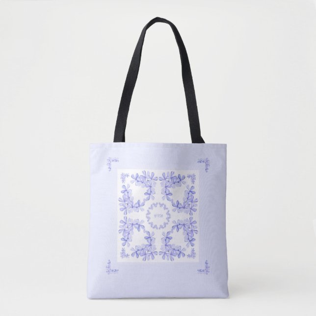 Empfindliche blasse Lavendel-Blumen-Tasche Tasche (Vorderseite)