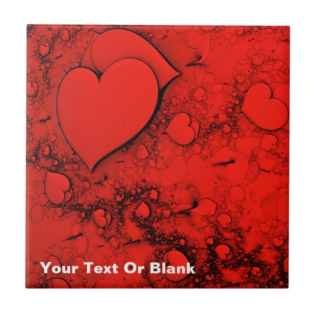 Empfindliche Herzen Fliese (Vorderseite)