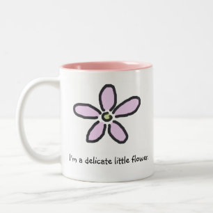 Empfindliche kleine Blume Zweifarbige Tasse