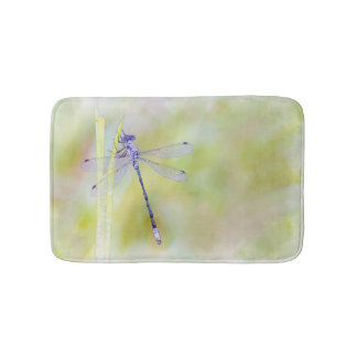 Empfindliche Libellen-Aquarell-Malerei Badematte