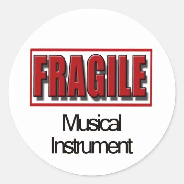 Empfindliche Musikinstrument-Aufkleber Runder Aufkleber (Vorderseite)