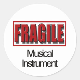 Empfindliche Musikinstrument-Aufkleber Runder Aufkleber
