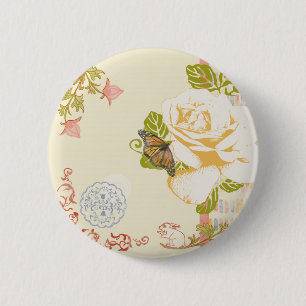 Empfindliche Natur-Collage Button