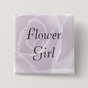 Empfindliche Rosen-frischer Blumen-Mädchen-Knopf Button