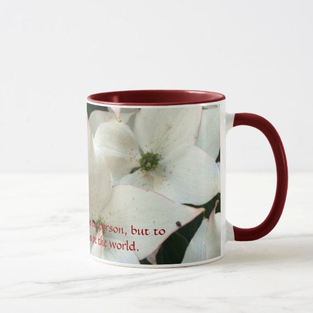 Empfindliche weiße BlumenTasse Tasse (Rechts)