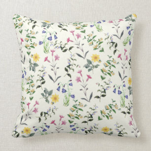 Empfindliche Wildblumen-botanisches Blumenkissen Kissen