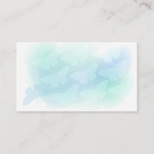Empfindlicher Schmetterlings-Aquarell-Hintergrund Visitenkarte (Vorderseite)