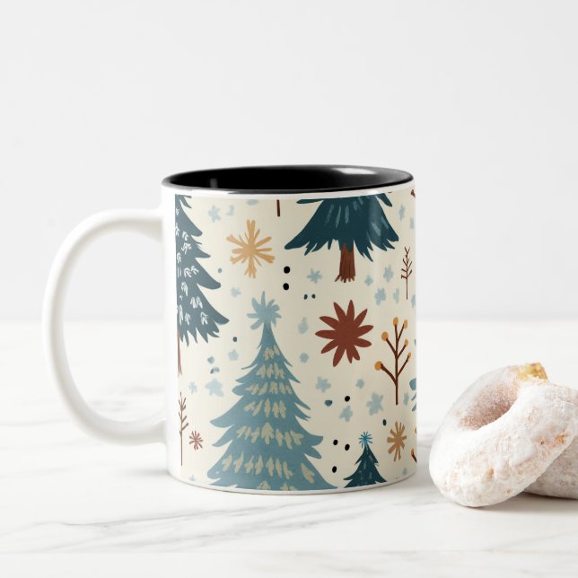 Empfindlicher und emotionaler Designbecher Zweifarbige Tasse (Mit Donut)