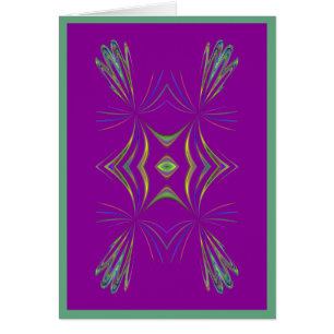 Empfindliches geometrisches auf lila Karte