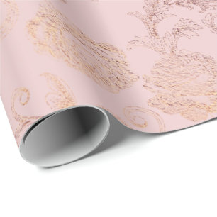 Empfindliches Pulver erröten rosa Rosen-mit Geschenkpapier