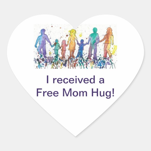 Empfohlene Gratis-Mama-Sticker Herz-Aufkleber (Vorderseite)