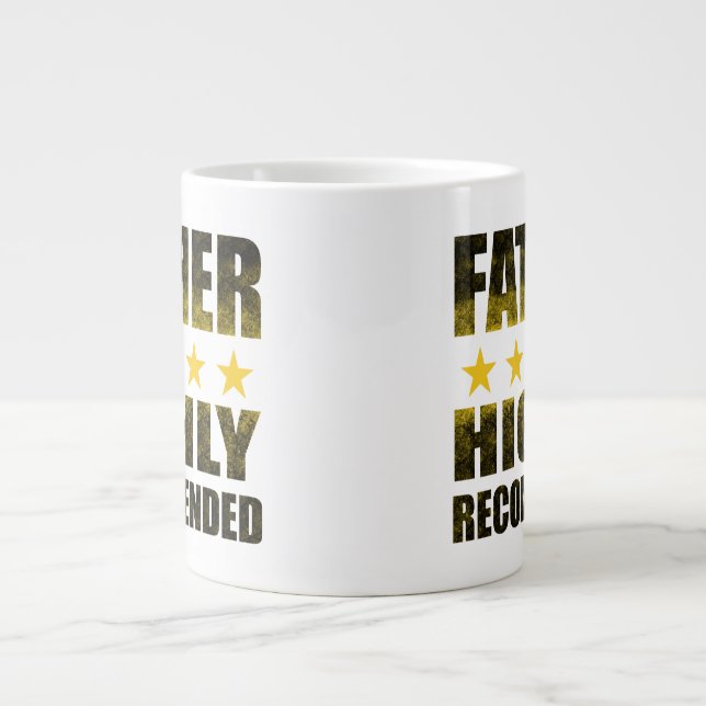 Empfohlener 5-Sterne-Vater Jumbo-Tasse (Vorderseite)