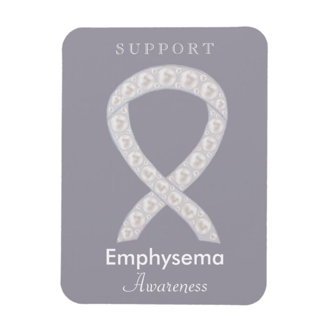 Emphysema Awareness Ribbon Custom Art Magnete (Vertikal)