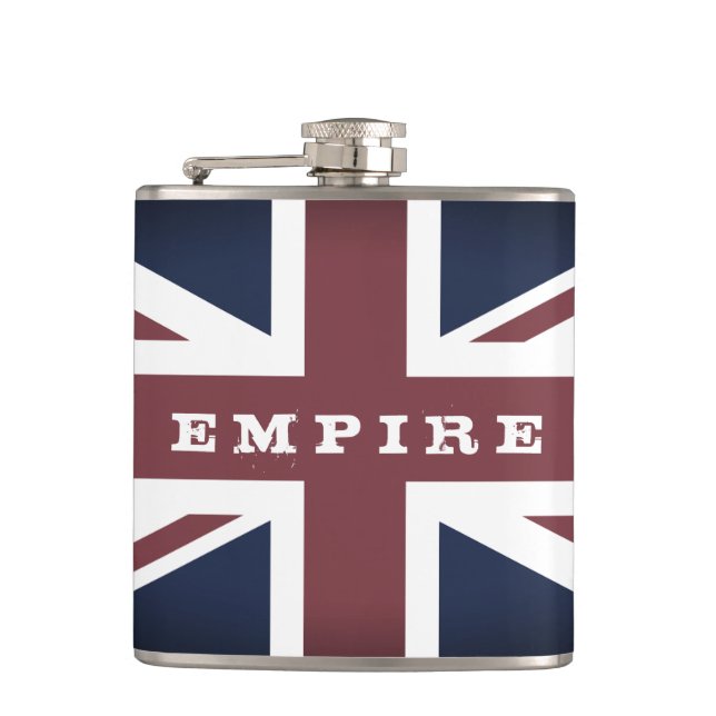 Empire & British Flag, Vintage britische Mode /Bri Flachmann (Vorderseite)