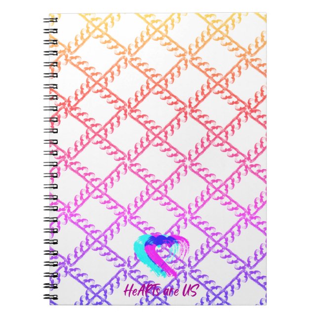 Empire Rainbow Heart Spiral Notebook Notizblock (Vorderseite)
