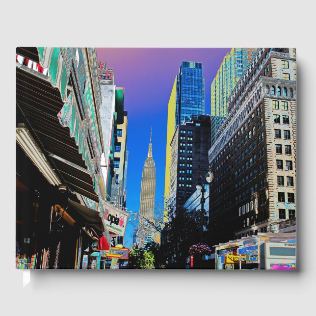Empire Sate Gebäude vom 42. St New York Poster Gästebuch (Vorderseite)