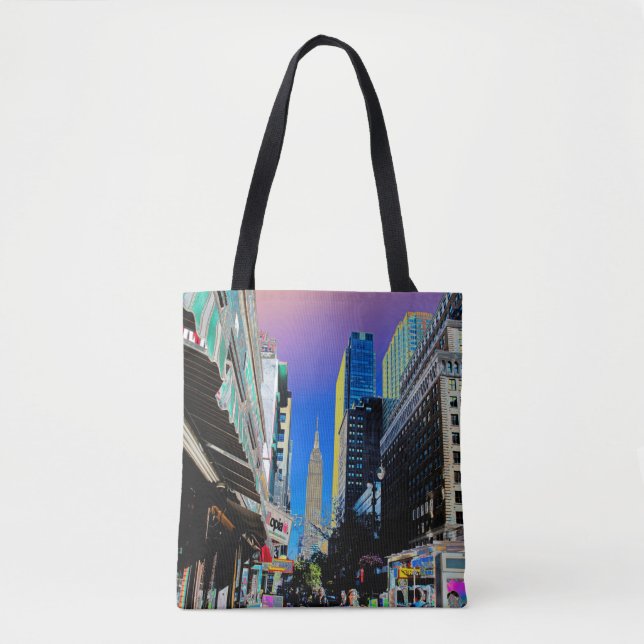 Empire Sate Gebäude vom 42. St New York Poster Tasche (Vorderseite)