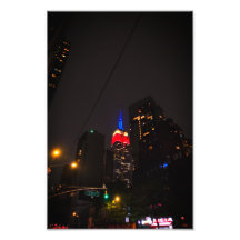 Empire State am vierten Juli – Vintage Nachtfoto