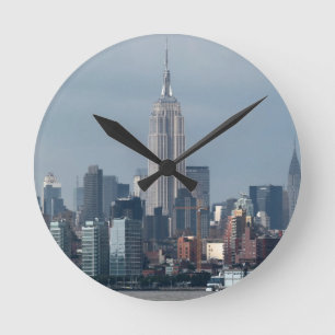 Empire State Building New York USA Runde Wanduhr