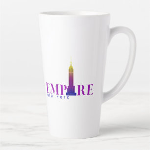 Empire State Building-New York-Vibrant Purple- Milchtasse