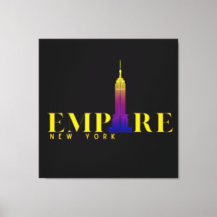 Empire State Building-New York-Vibrantes Gold Leinwanddruck