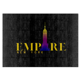 Empire State Building-New York-Vibrantes Gold Schneidebrett